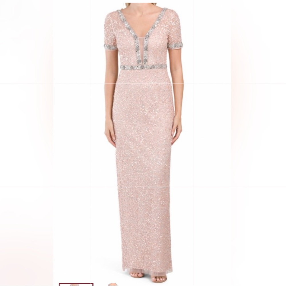Aidan Mattox Embellished Sequin Gown